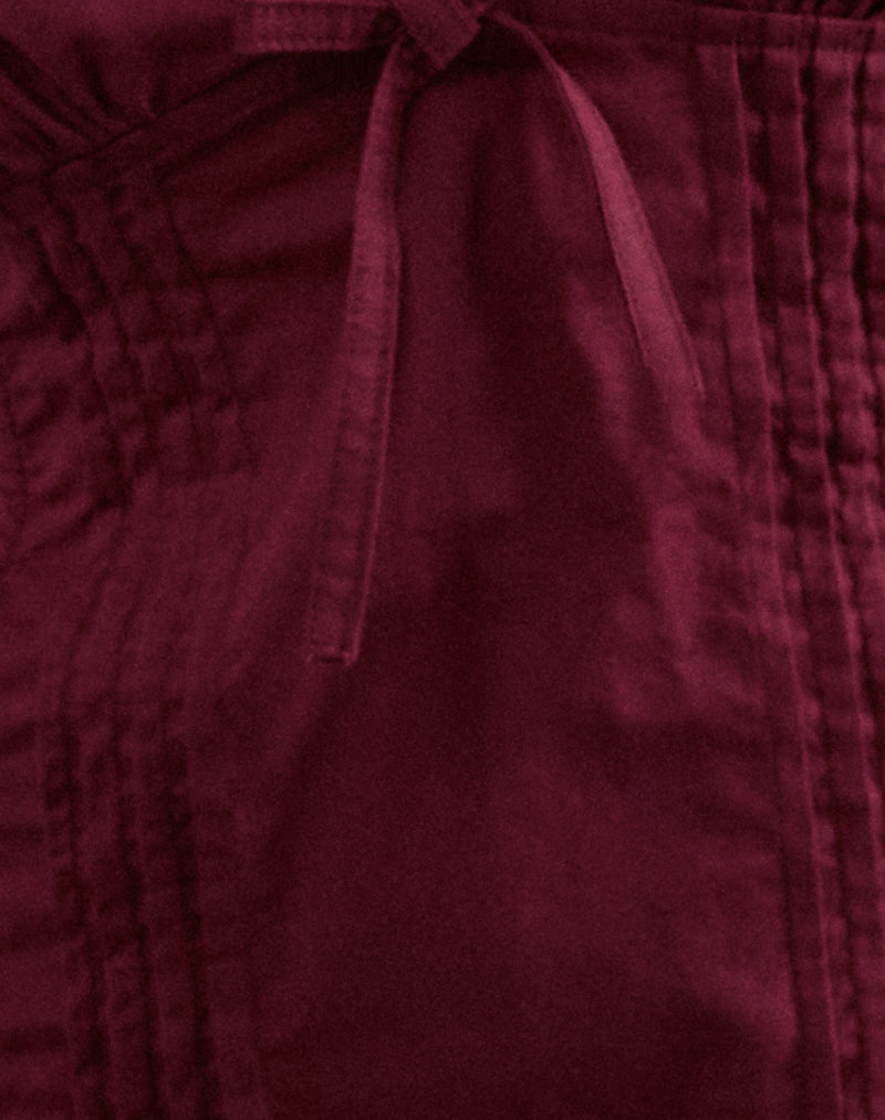 Jepuni Cami Top in Burgundy-Nico Sky