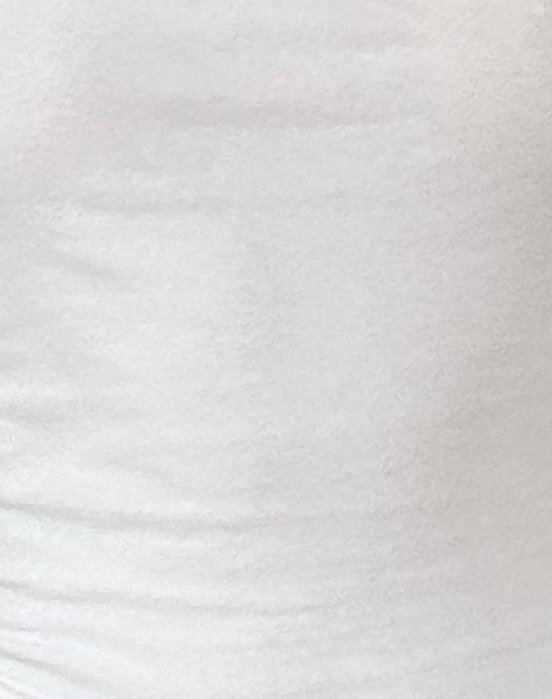 Jiniso Crop Top in Off White with Black Bows-Nico Sky