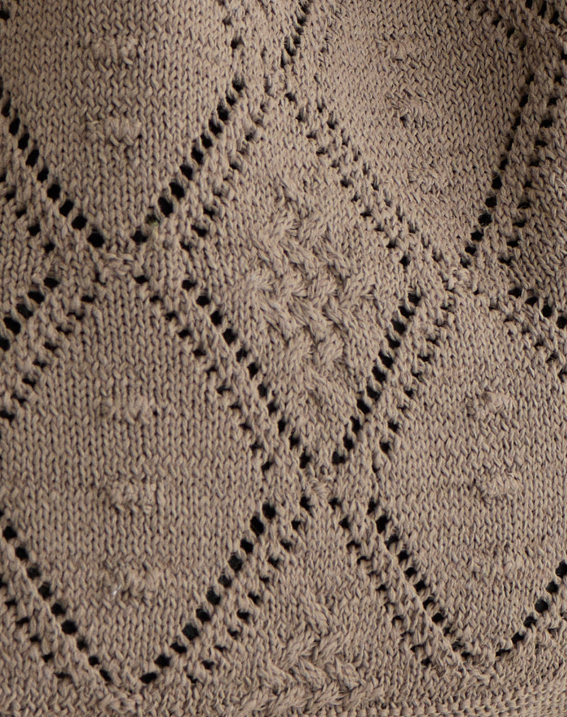 Fika Crochet Bag in Brown-Nico Sky