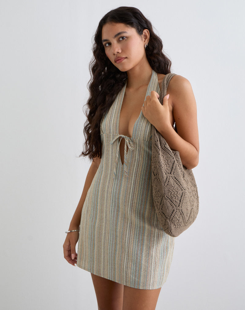 Fika Crochet Bag in Brown-Nico Sky