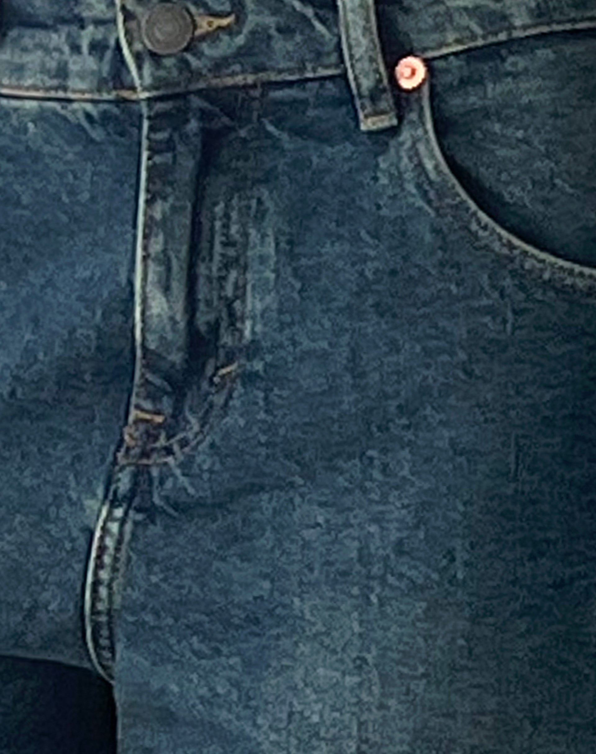 Roomy Mid Rise Long Jorts in Brown Blue Acid-Nico Sky