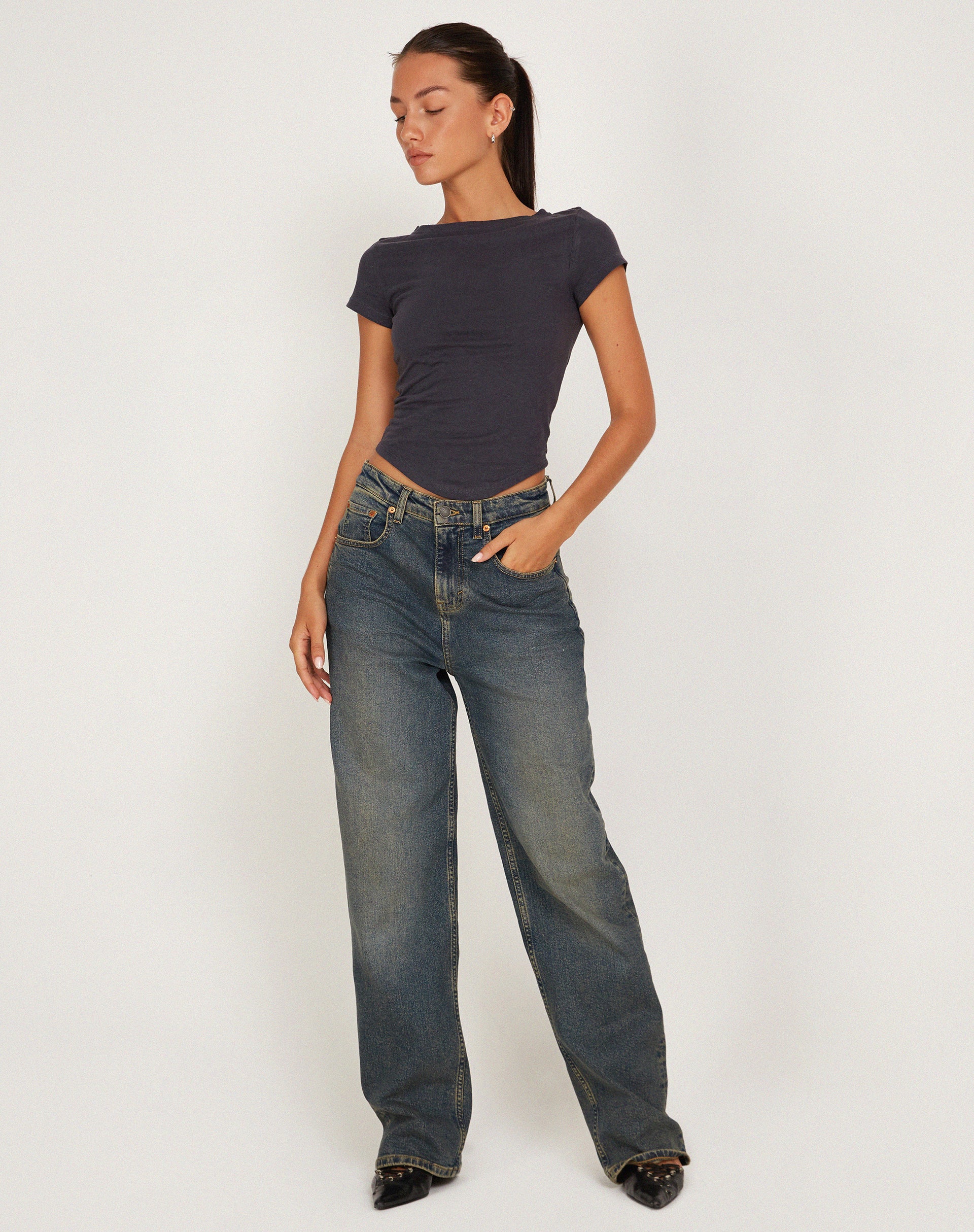 Jojes Jersey Tee in Ocean Storm-Nico Sky