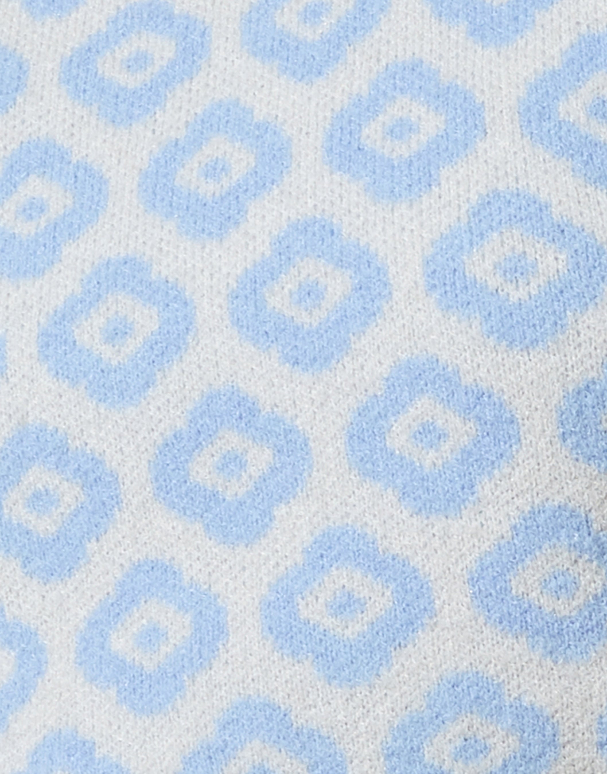 Joker Vest Top in Knit Tonal Blue Daisy-Nico Sky