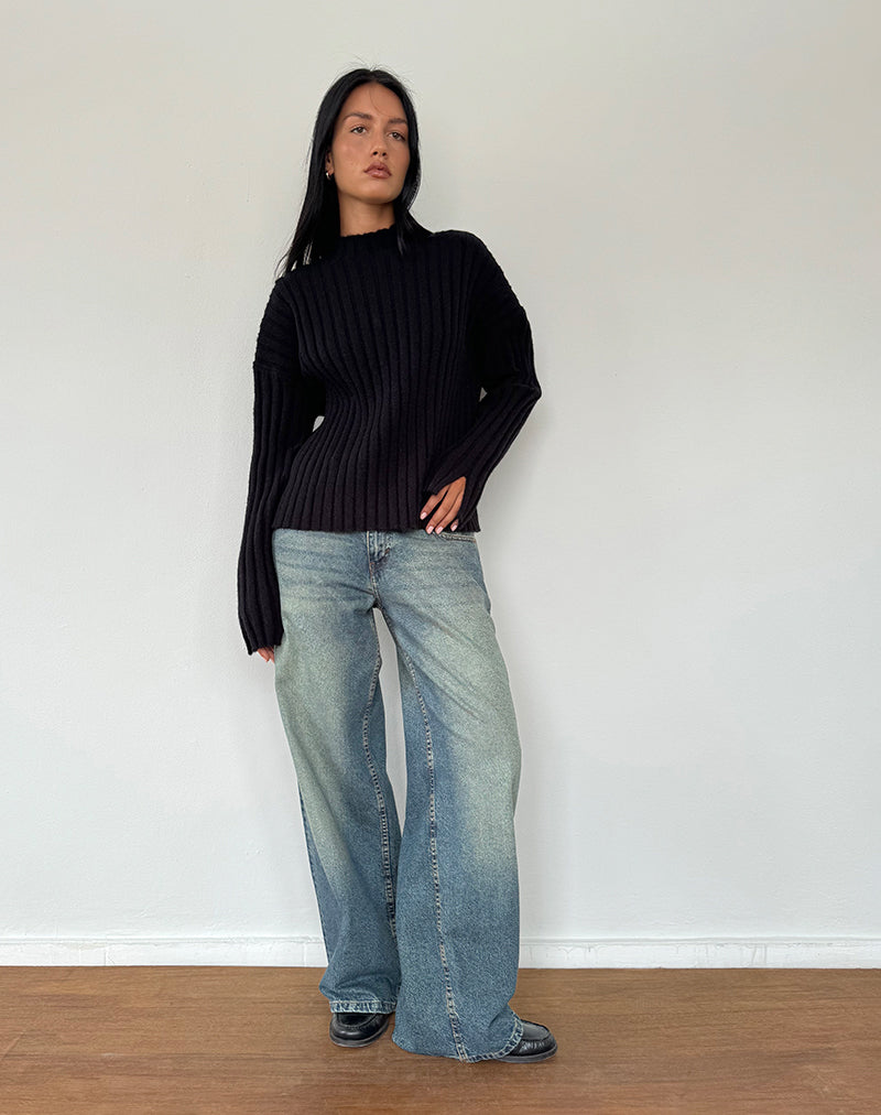 Judah Jumper in Black-Nico Sky