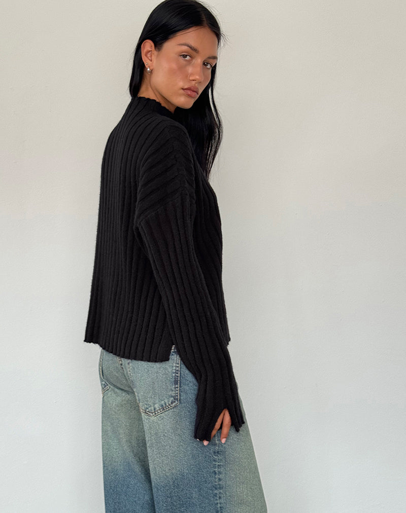 Judah Jumper in Black-Nico Sky