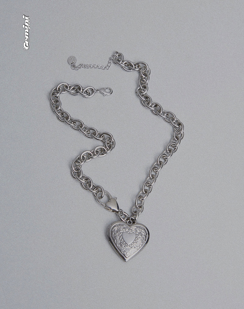 Jude Chunky Heart Necklace by Gemini Jewels-Nico Sky