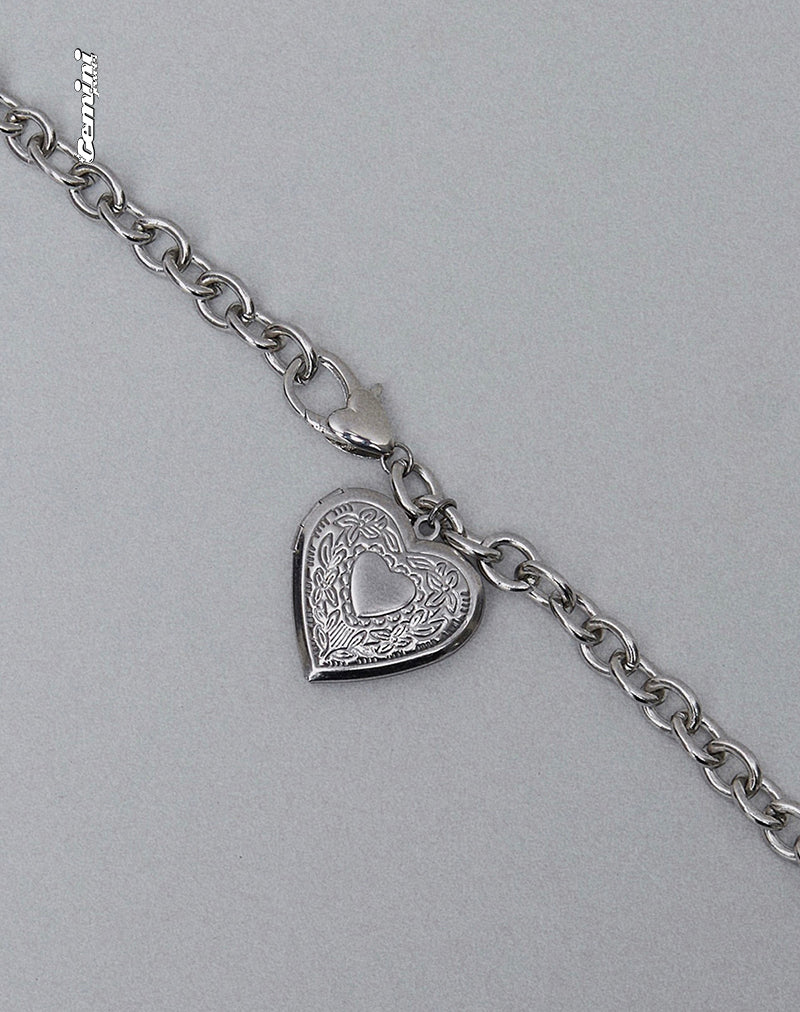 Jude Chunky Heart Necklace by Gemini Jewels-Nico Sky
