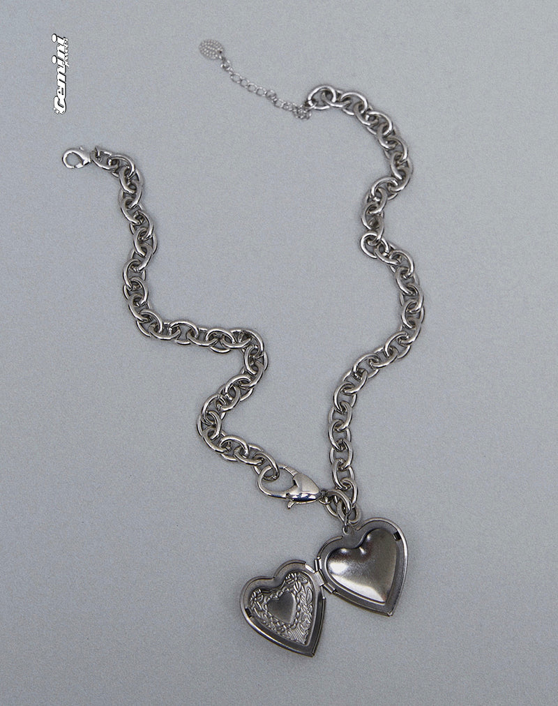 Jude Chunky Heart Necklace by Gemini Jewels-Nico Sky