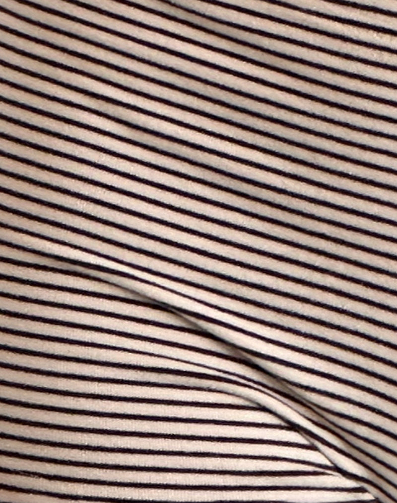 Sera Micro Shorts in Stripe Jersey Neutral Brown-Nico Sky