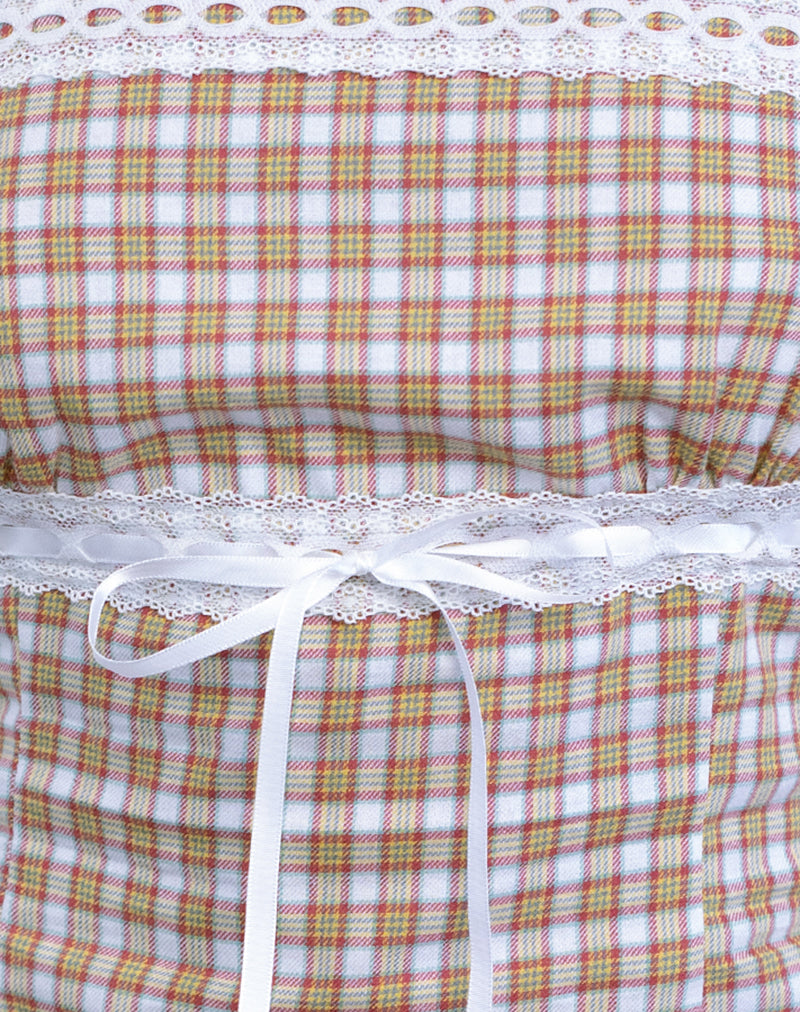 Kaita Cami Top in Red and Yellow-Nico Sky