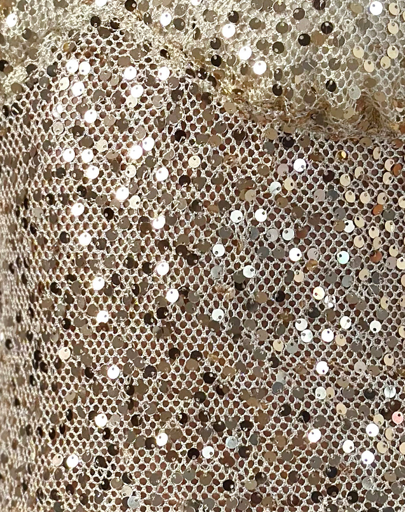 Karachi Triangle Cami Top in Sequin Gold-Nico Sky