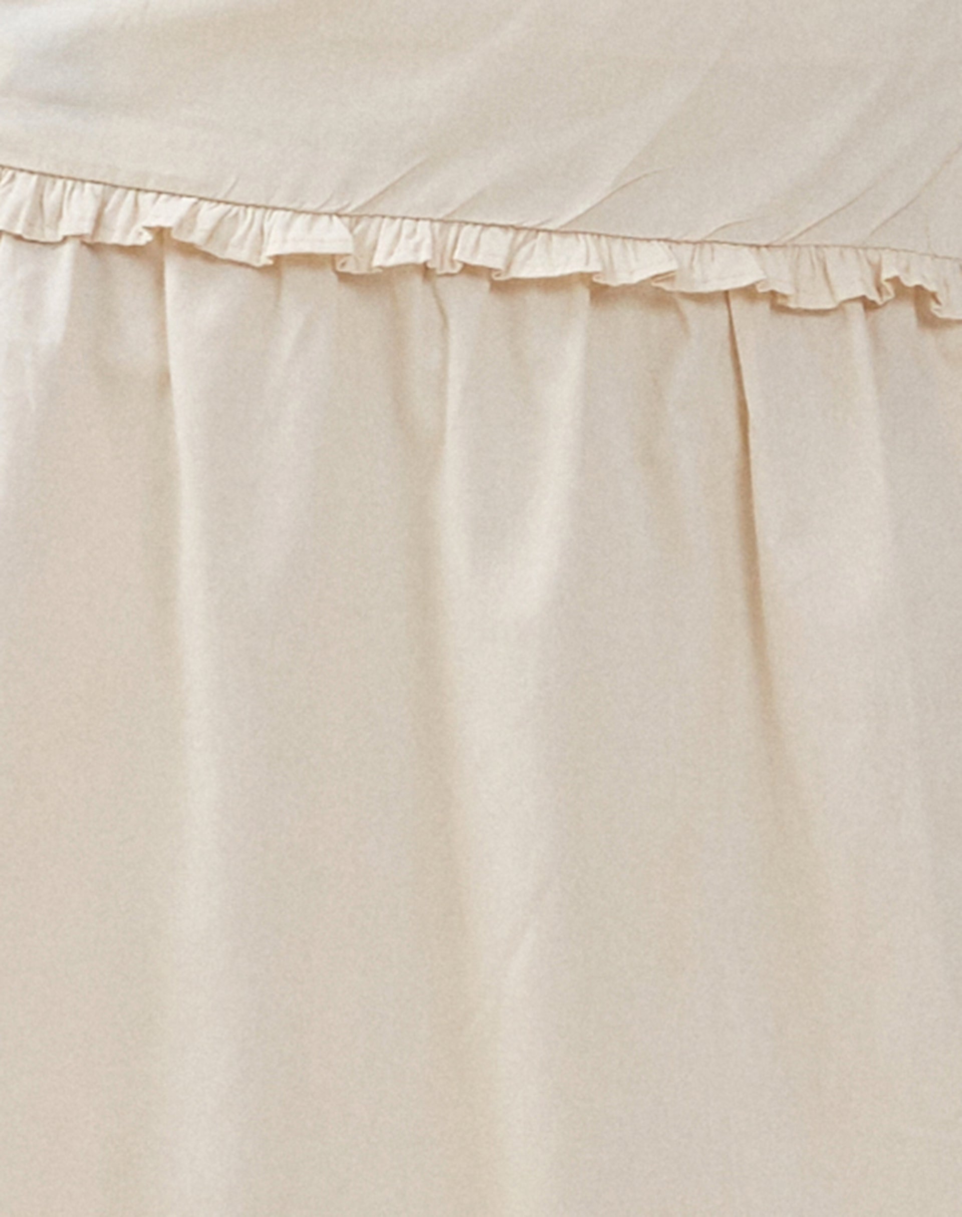 Kasya Frill Hem Midi Wrap Skirt in Ivory-Nico Sky