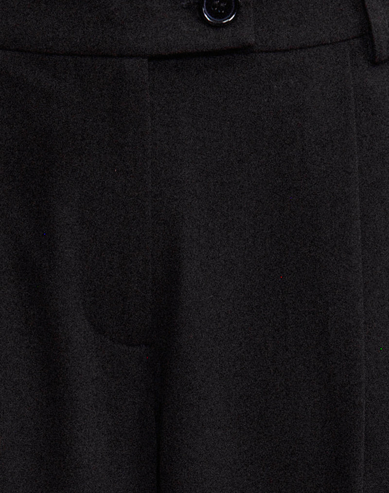 Sakira Oversized Wide Leg Trousers in Black-Nico Sky