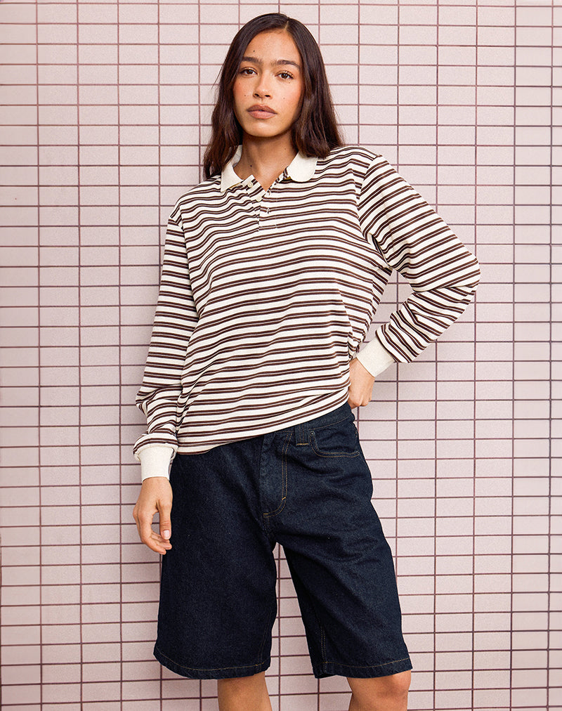 Low Rise Skater Short in Indigo-Nico Sky