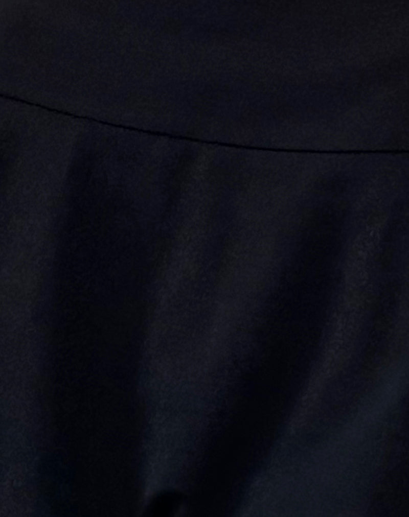 Keshi Puffball Mini Skirt in Black-Nico Sky