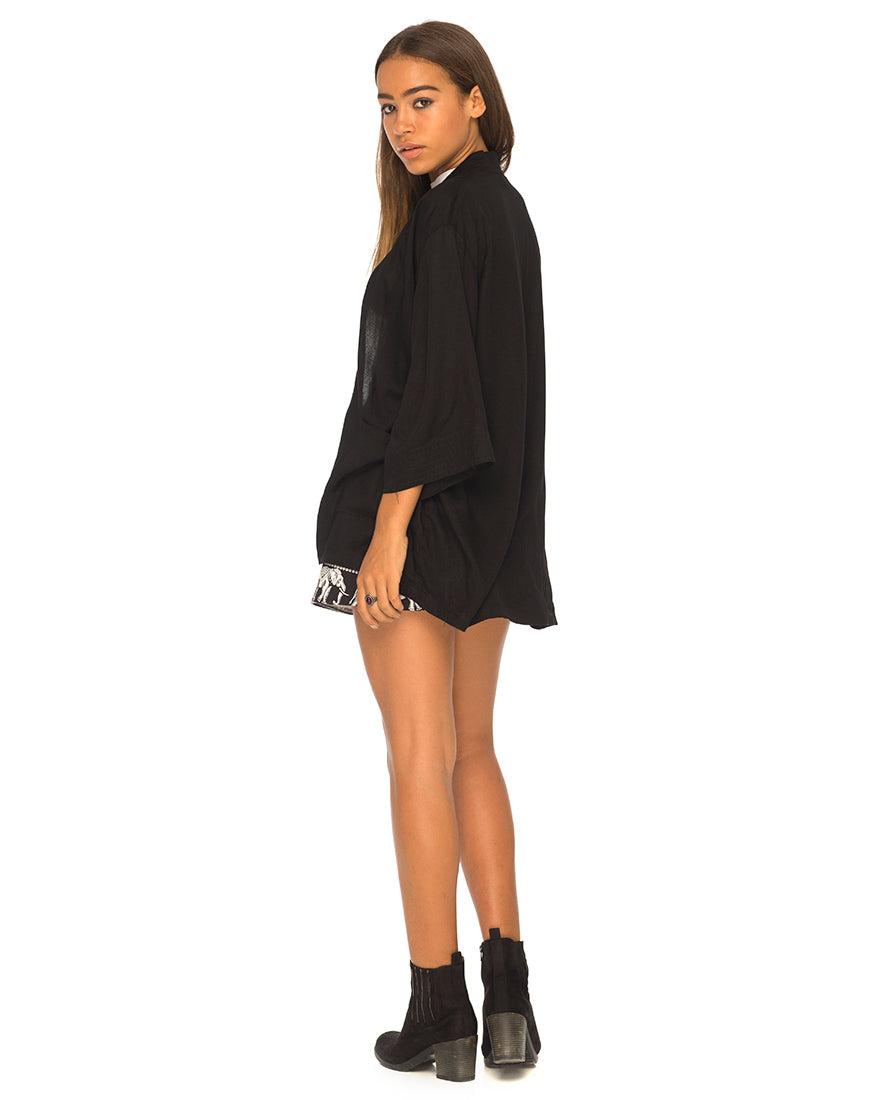 Kimono Jacket in Black-Nico Sky
