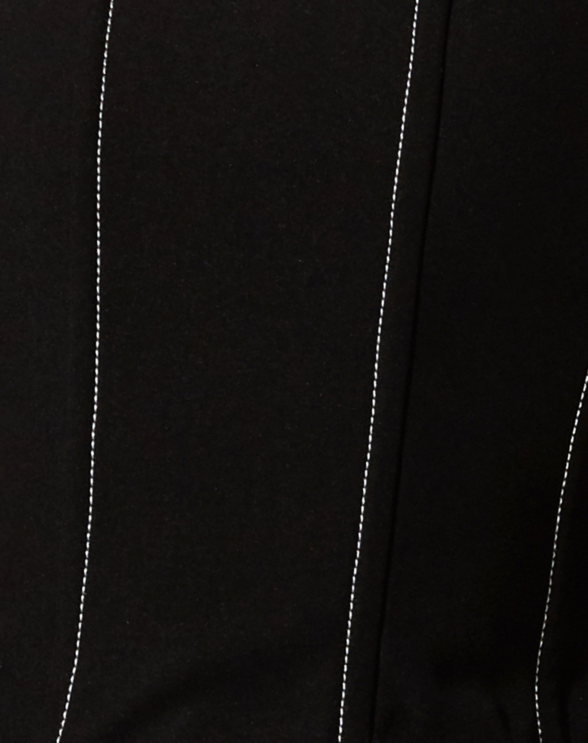 Kyana Corset Top in Black with White Stitch-Nico Sky