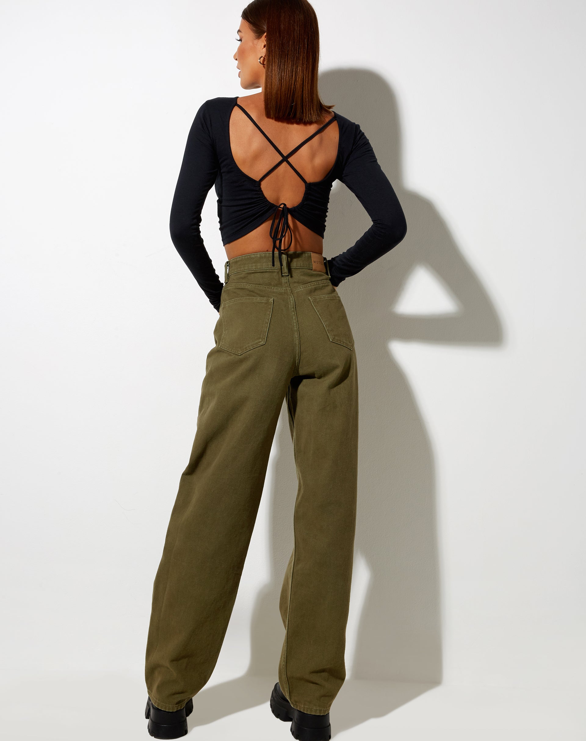 Lali Crop Top in Black-Nico Sky