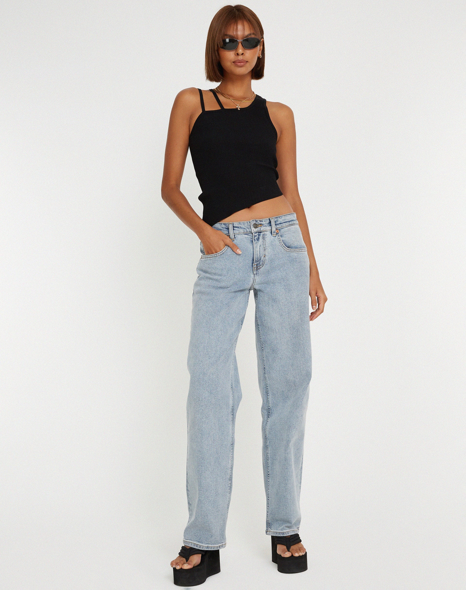 Lanica Top in Black-Nico Sky