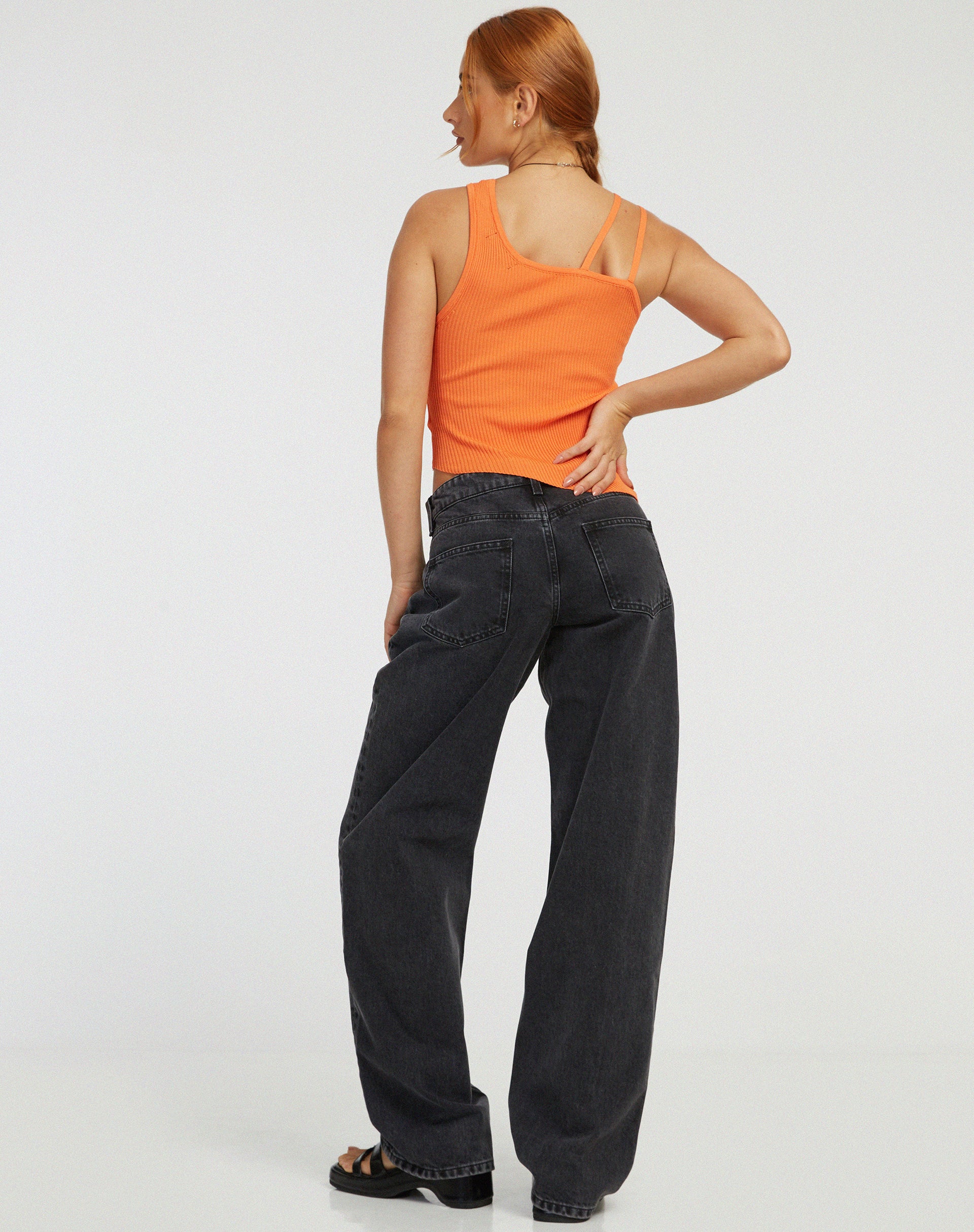 Lanica Top in Orange-Nico Sky