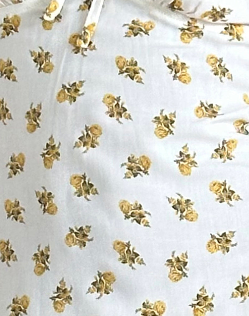 Lavisha Midi Dress in Funshine Floral Off White-Nico Sky