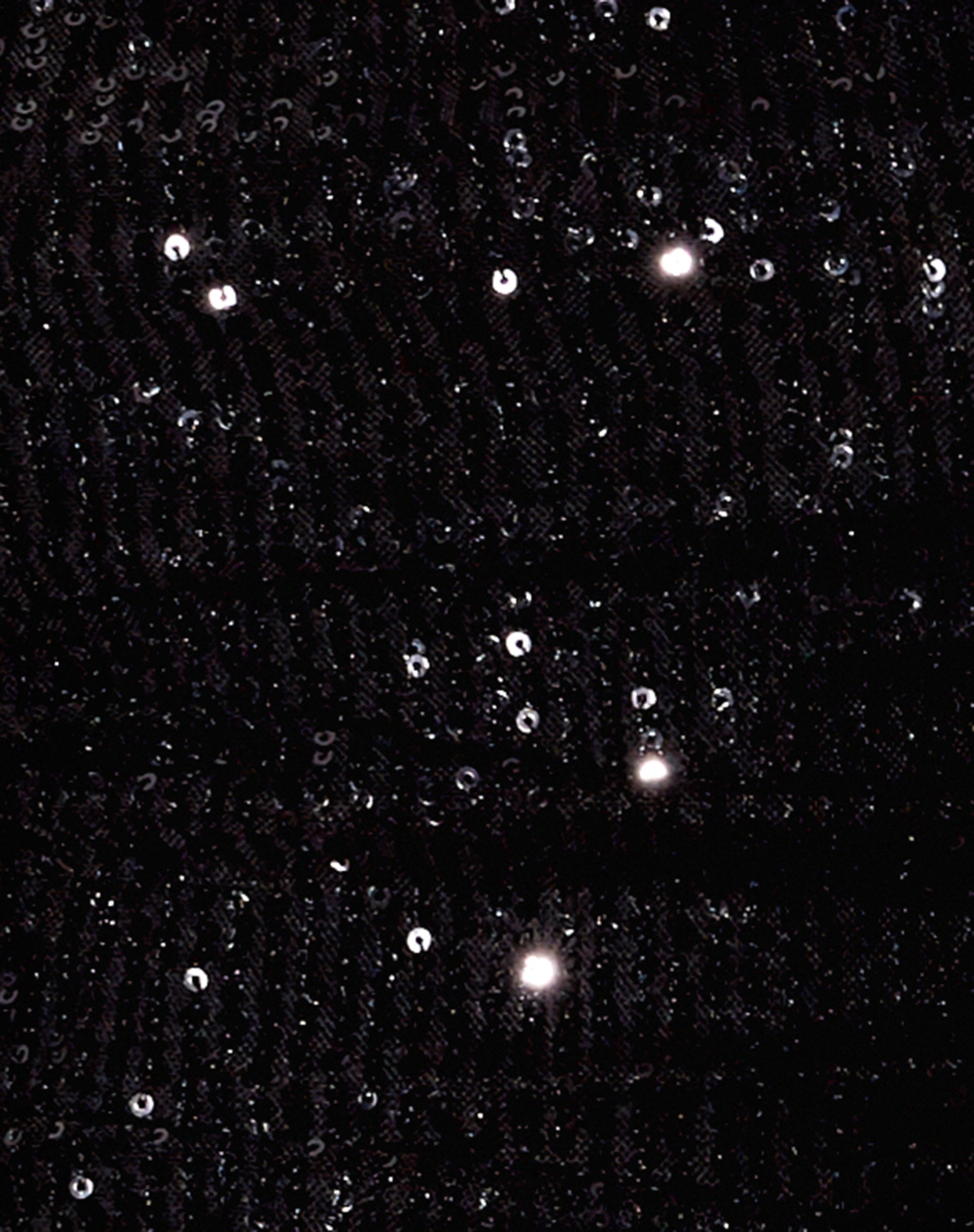 Malida Mini Dress in Drape Sequin Black-Nico Sky