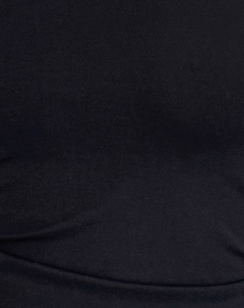 Layti Halterneck Basic Top in Black-Nico Sky