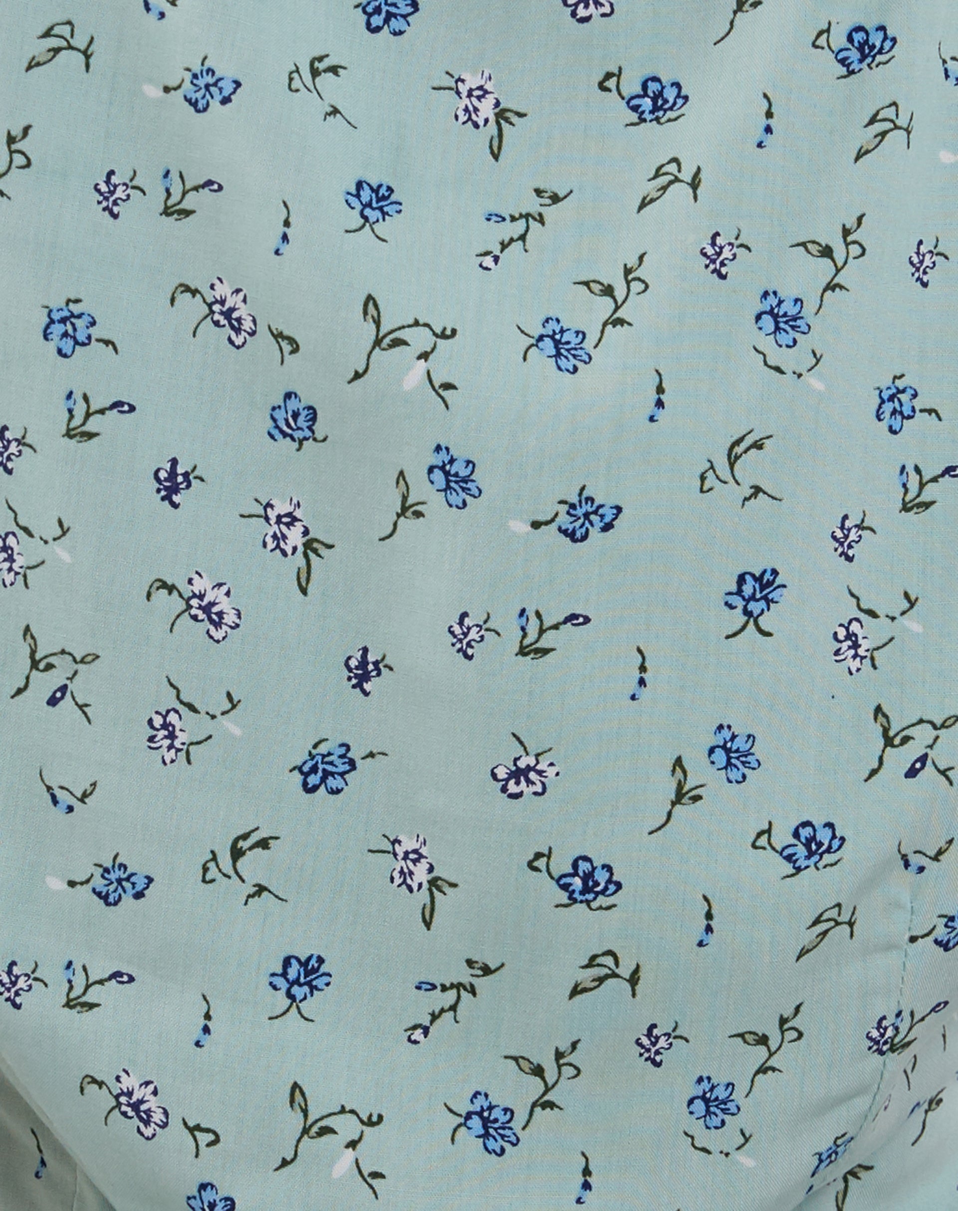 Laz Top in Pretty Petal Green-Nico Sky