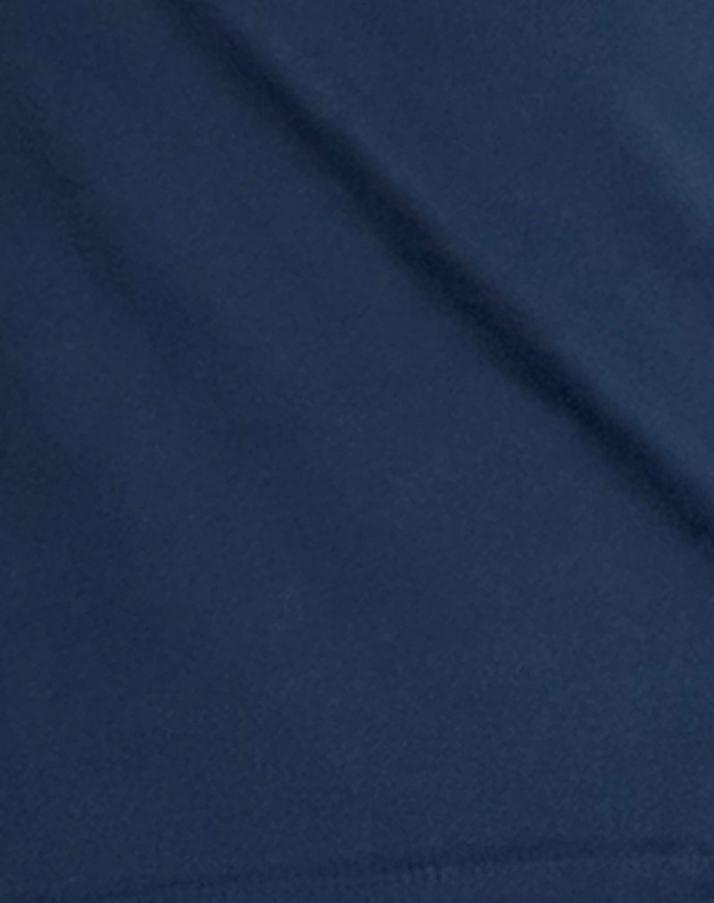 Ledez Asym Slouchy Top in Navy Tissue-Nico Sky