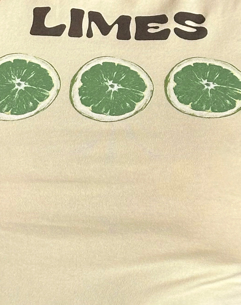 Leen Tank Top in Buttermilk Limes-Nico Sky