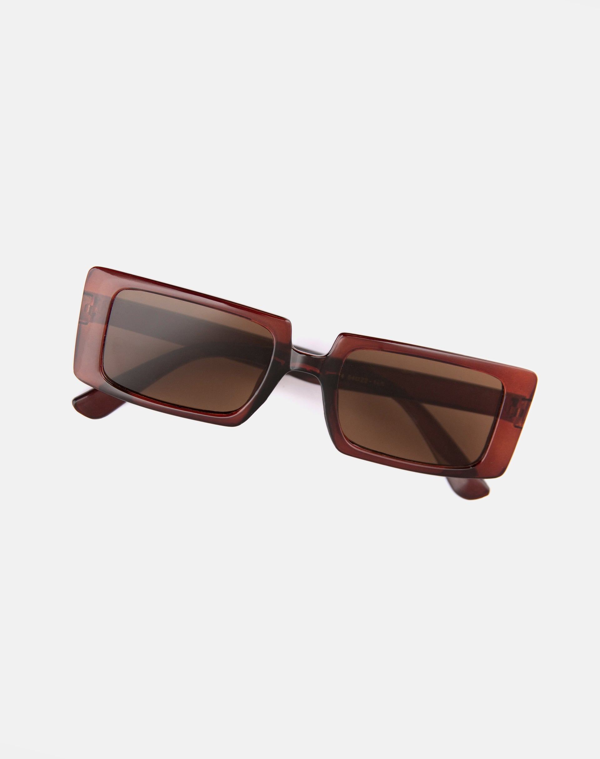 Lelia Rectangle Sunglasses in Brown-Nico Sky