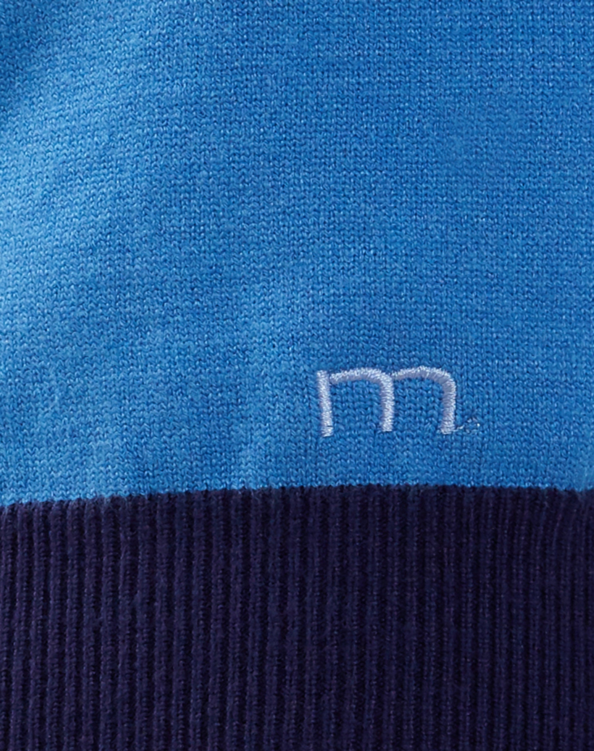 Lennon Zip Up Jacket in Blue with White Stripe-Nico Sky