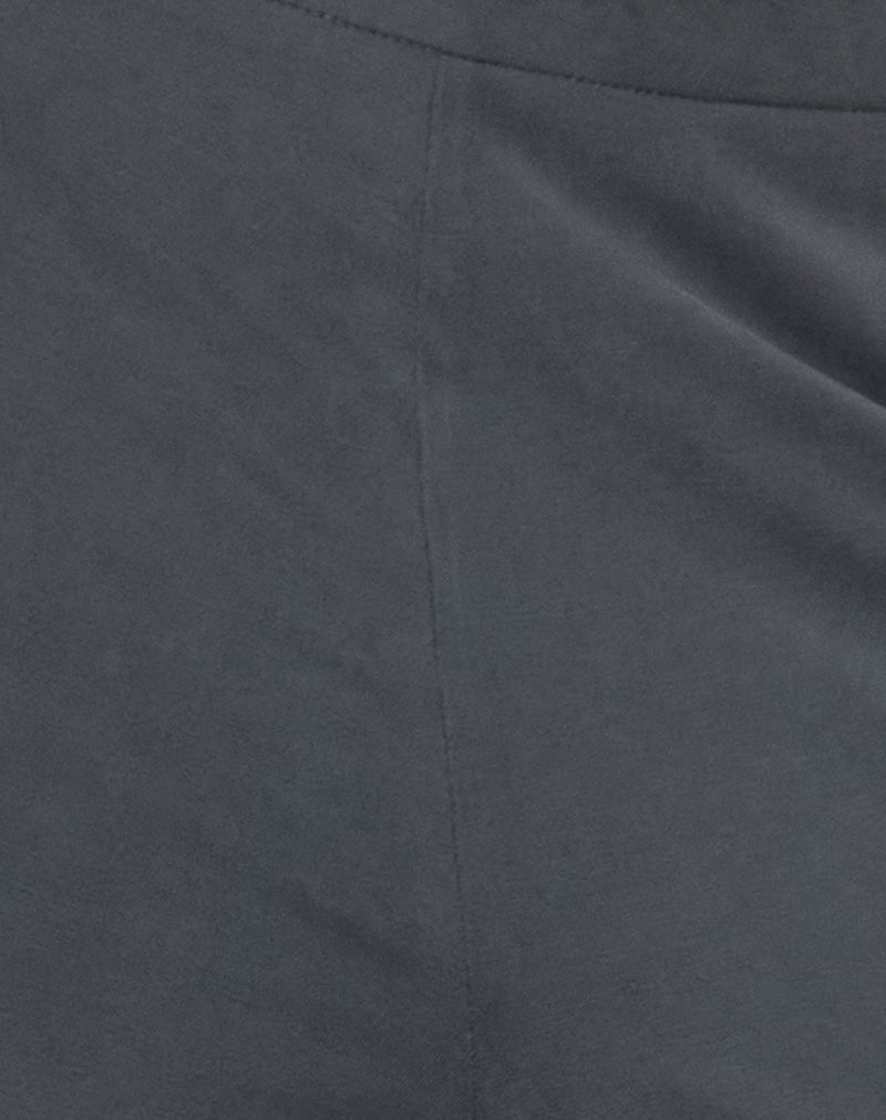 Baku Wide Leg Trouser in Dark Grey-Nico Sky