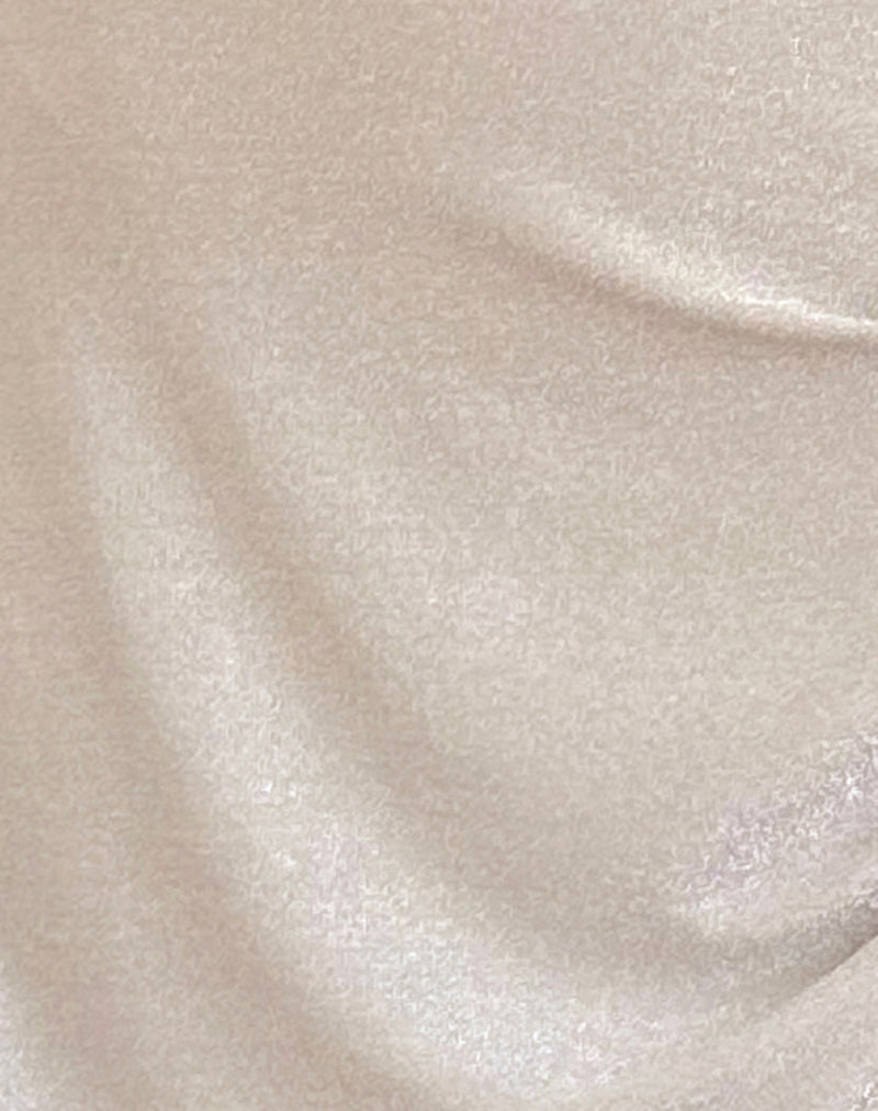 Leora Mini Dress in Silver Mink-Nico Sky