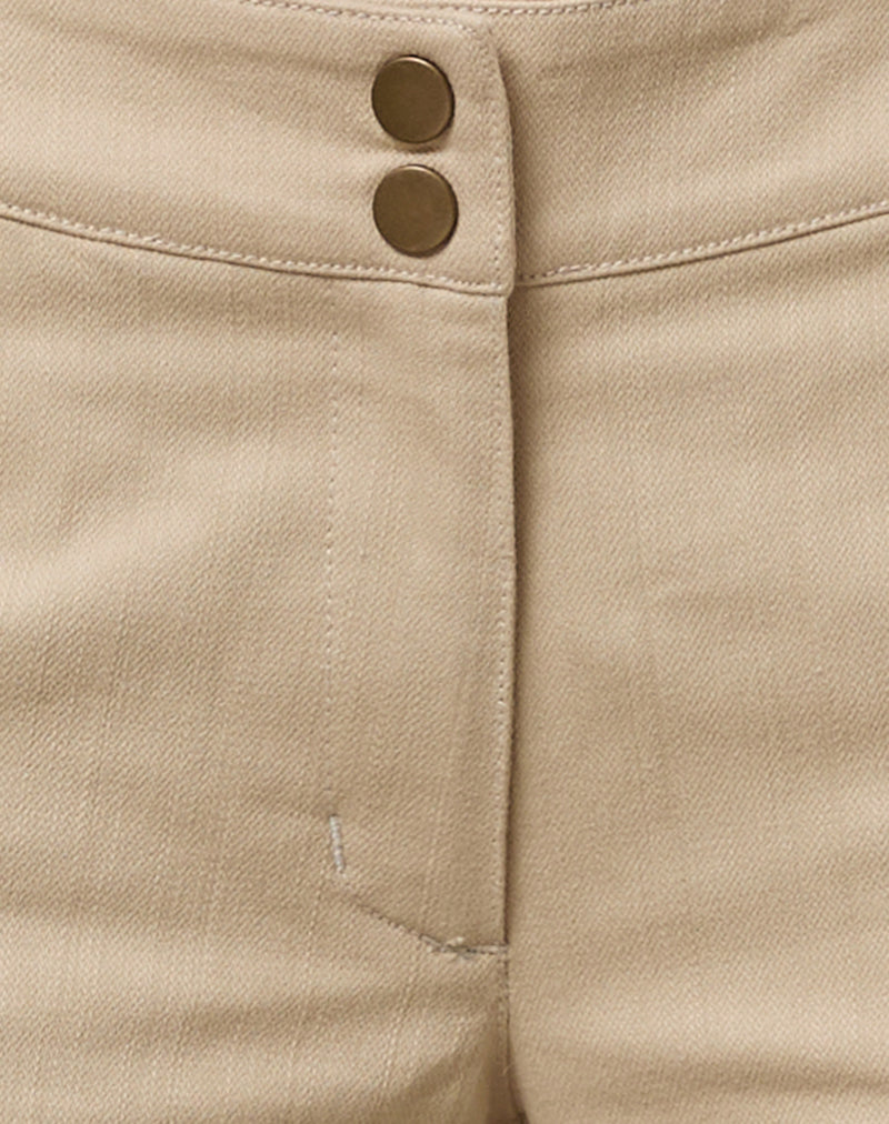 Lintira Slim Leg Trouser in Twill Sand-Nico Sky