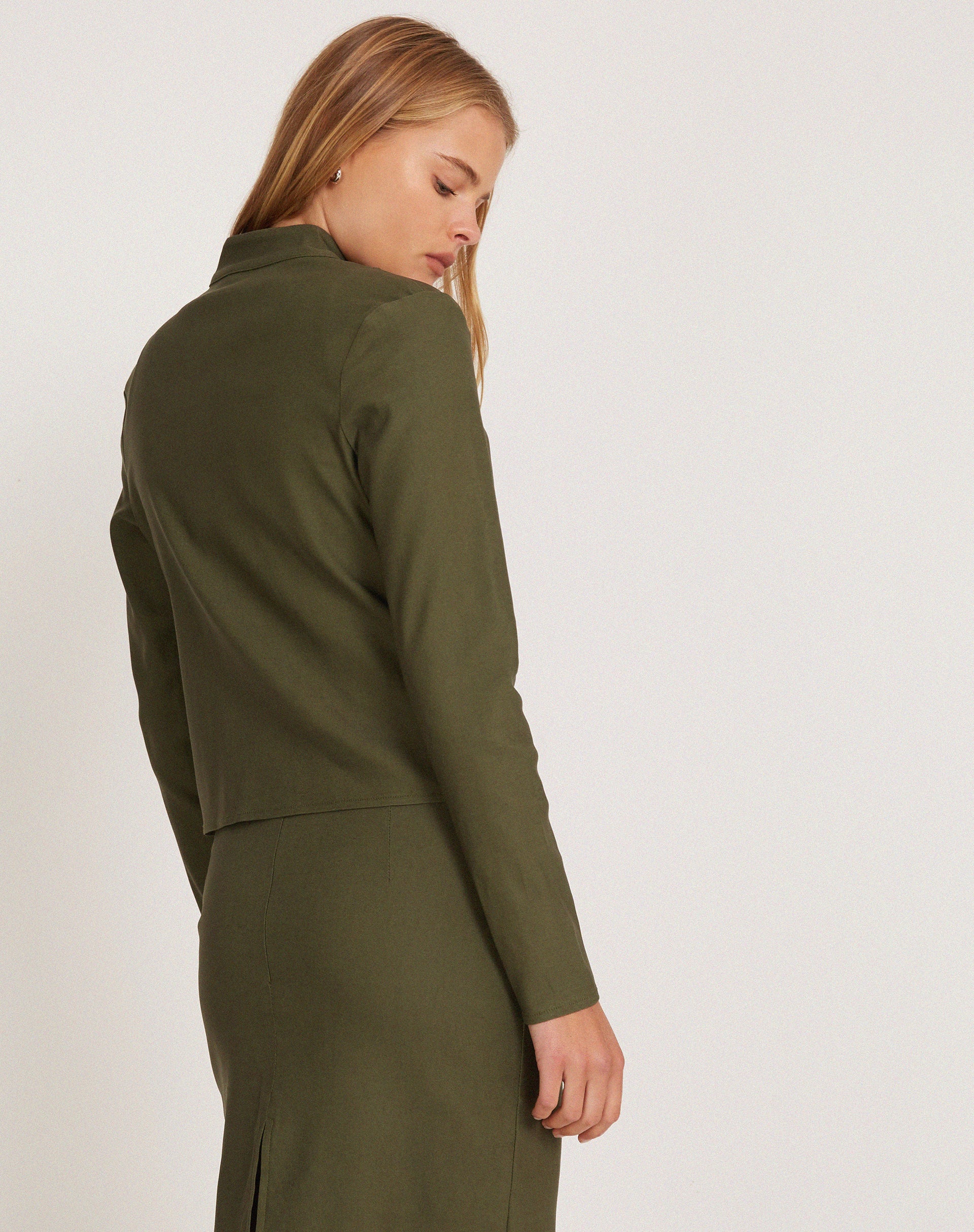 Livia Jacket in Tailoring Army Green-Nico Sky
