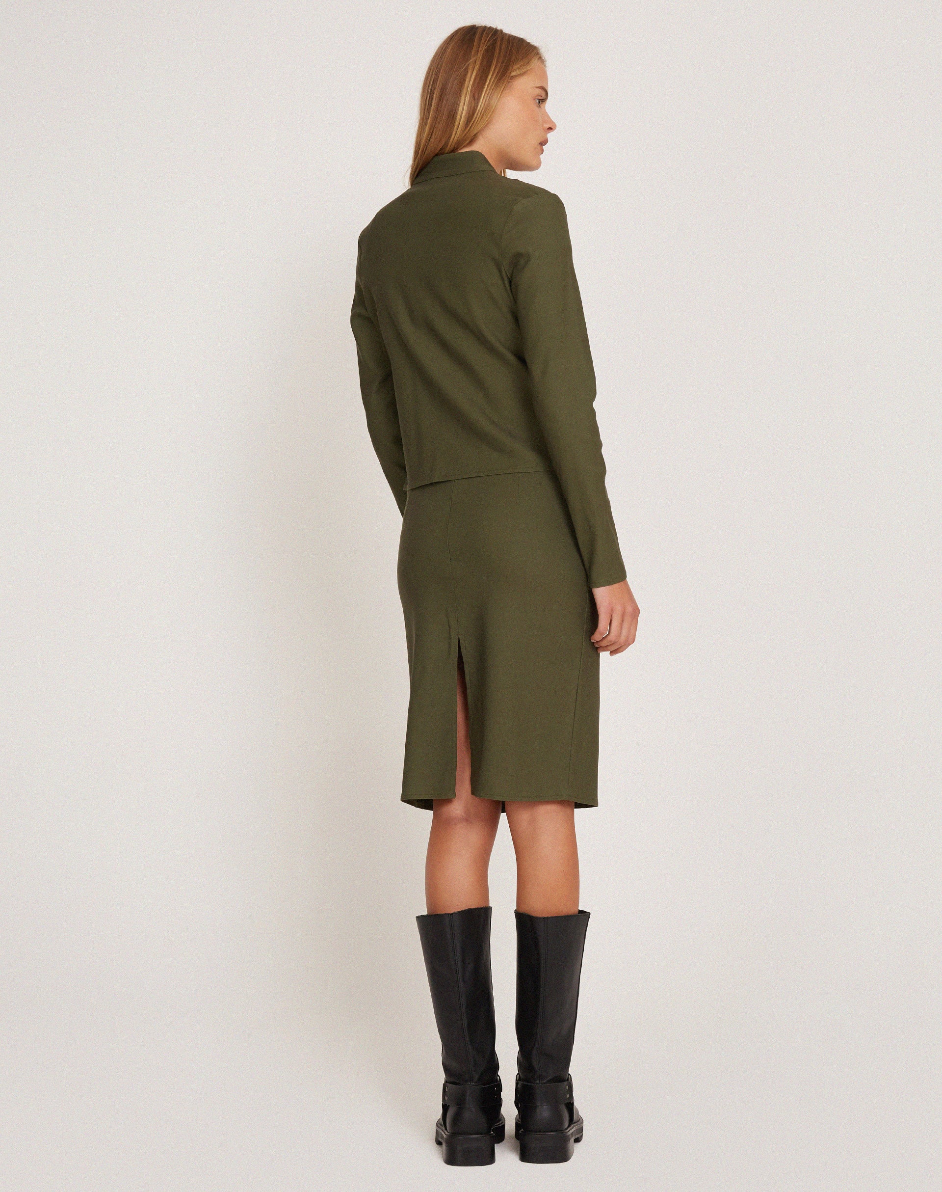 Livia Jacket in Tailoring Army Green-Nico Sky