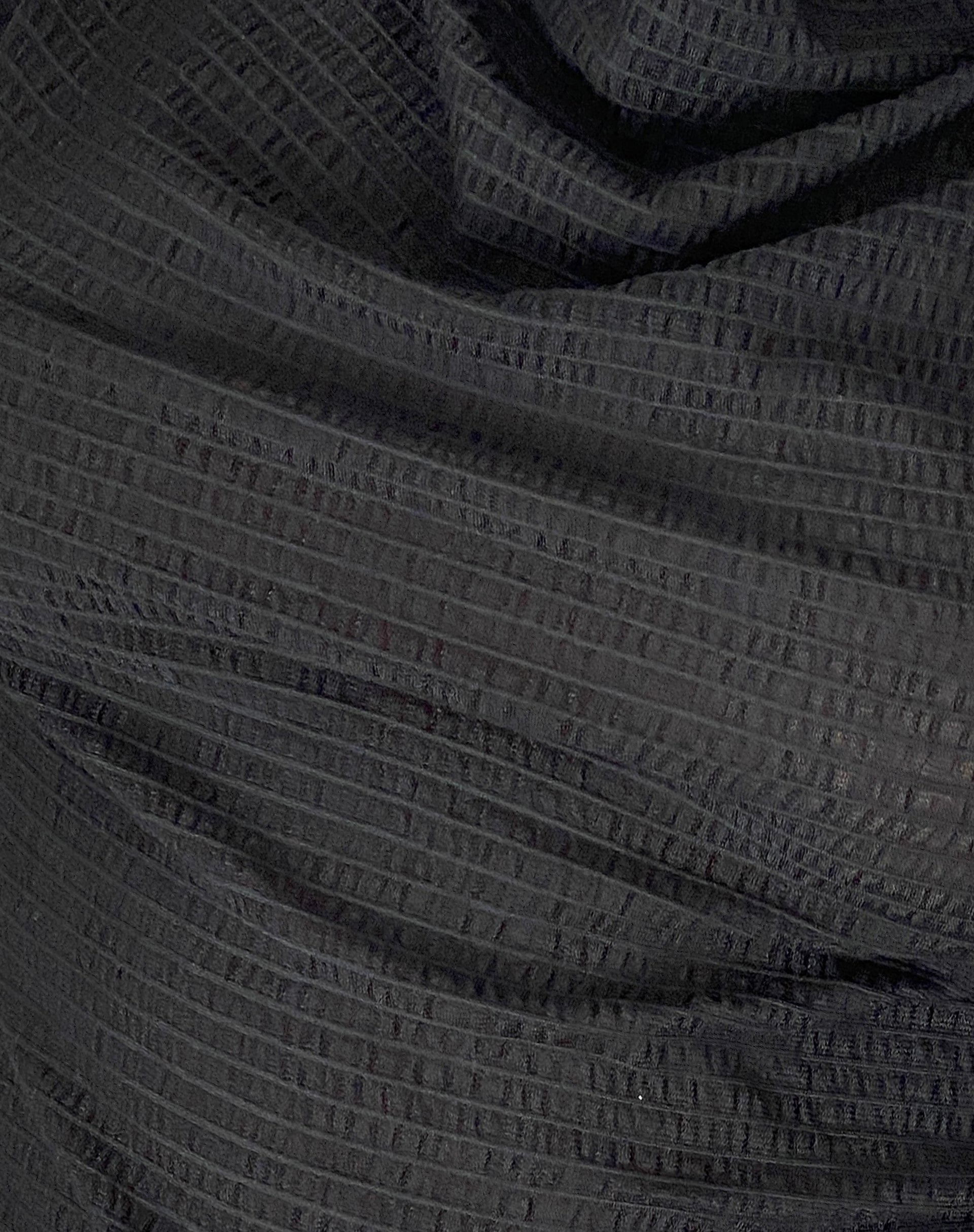 Lizette Cowl Open Back Top in Textured Black-Nico Sky