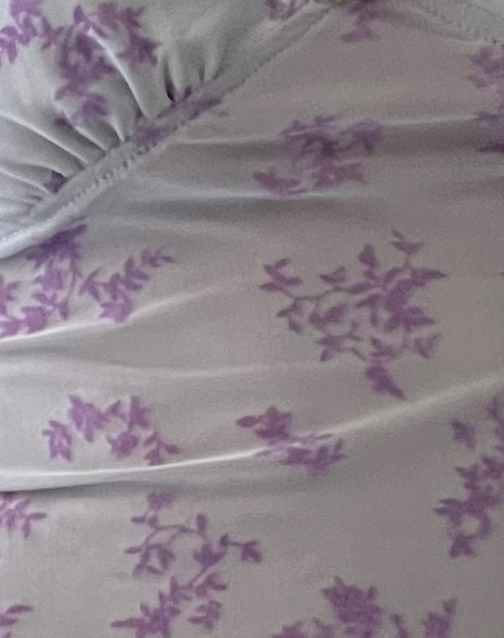 Lorenne Sweetheart Mesh Top in Purple Botanist Flock-Nico Sky