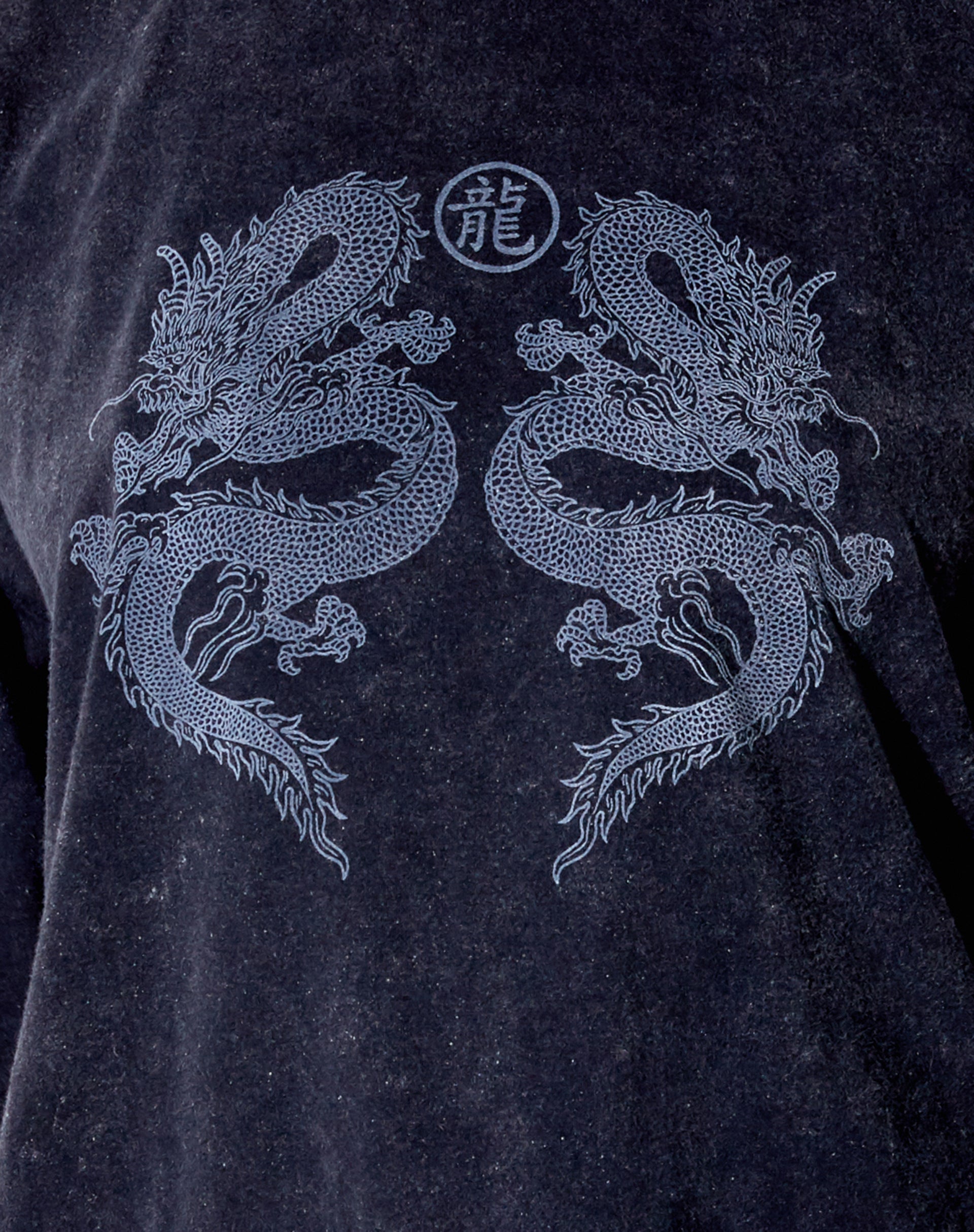 Lotsun Sweatshirt in Black Wash Twin Dragon-Nico Sky