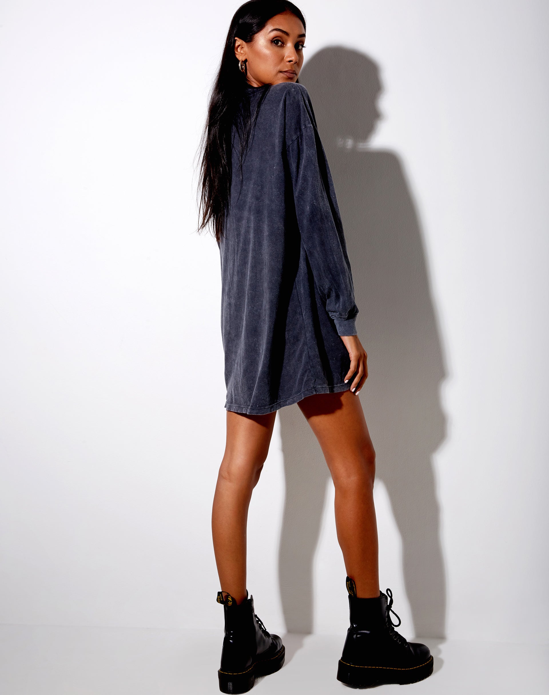 Lotsun Sweatshirt in Black Wash Twin Dragon-Nico Sky