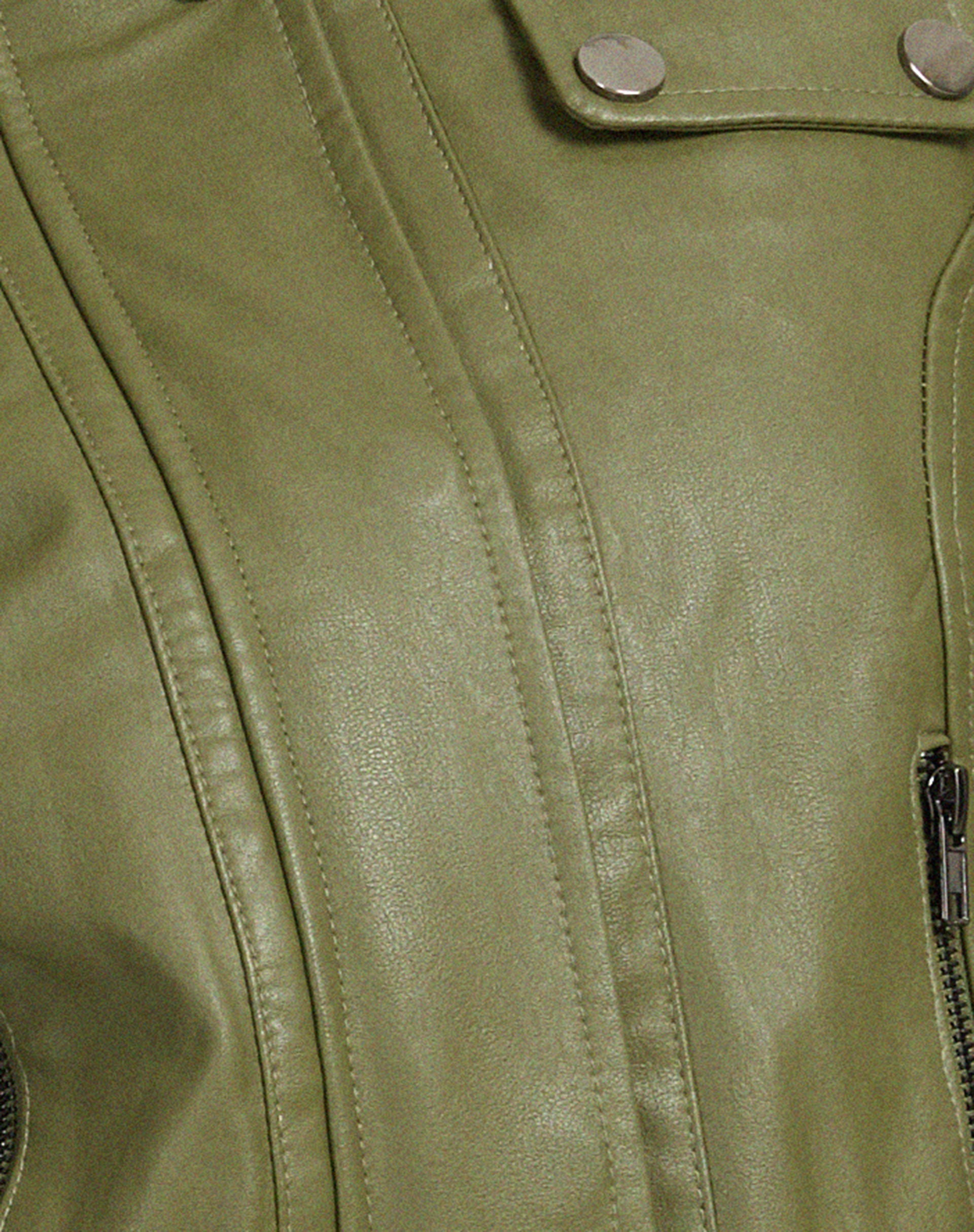 Loviana Jacket in PU Green-Nico Sky