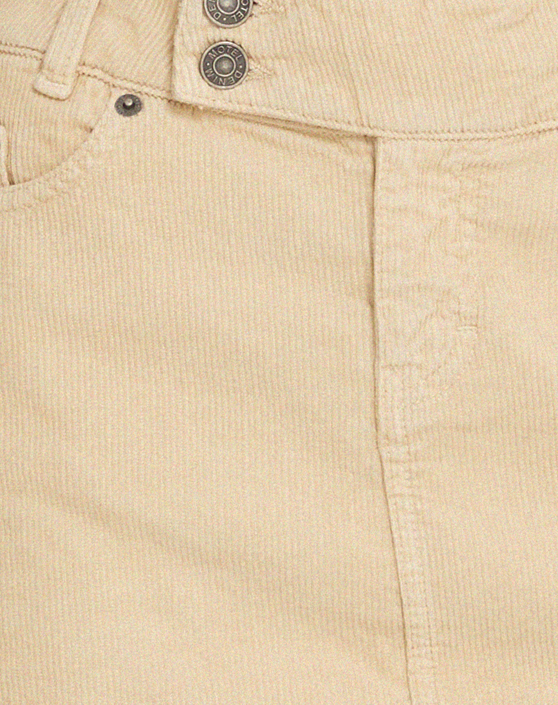 Low Rise Mini Skirt in Cord Light Tan-Nico Sky