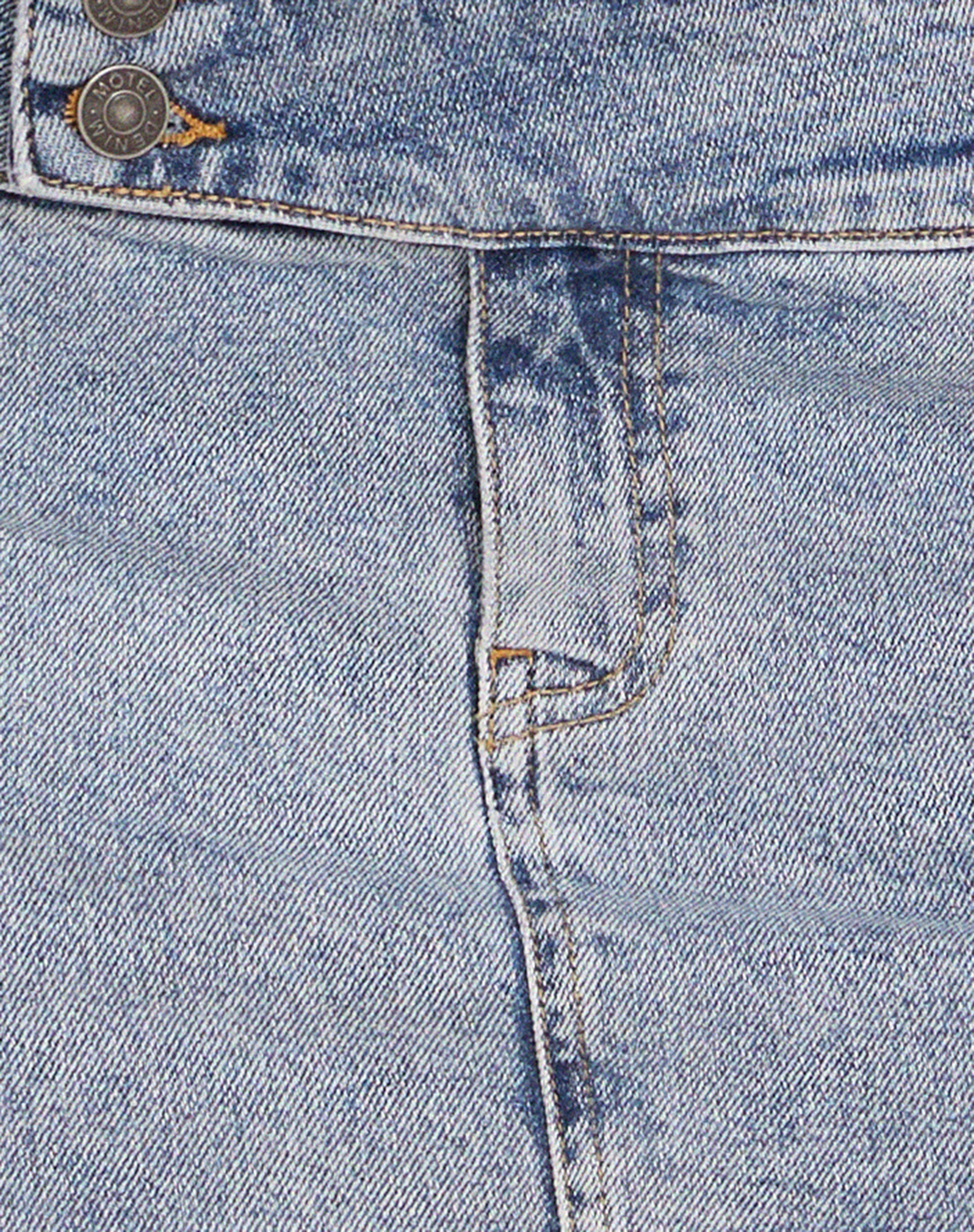 Low Rise Mini Skirt in Light Wash Blue-Nico Sky