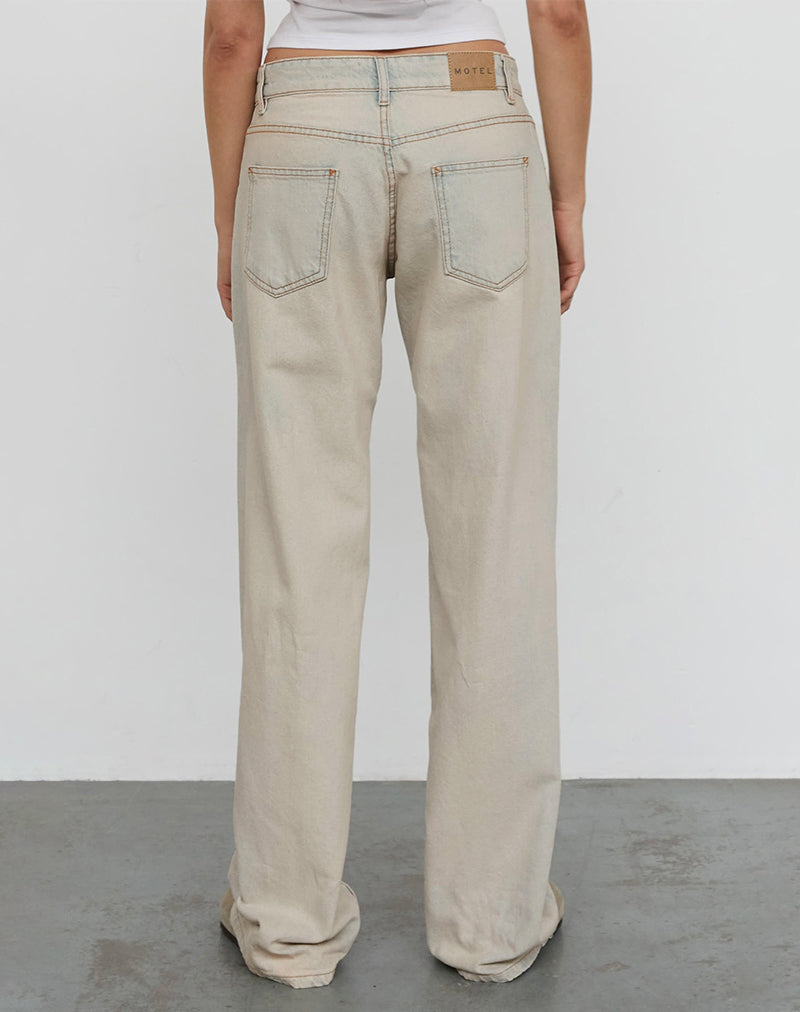 Low Rise Parallel Jeans In Arctic Blue-Nico Sky