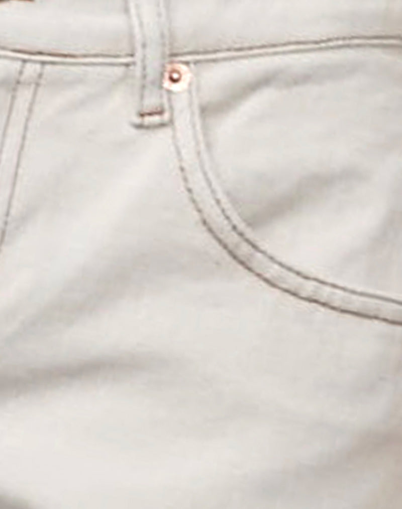 Low Rise Parallel Jeans in Off White-Nico Sky