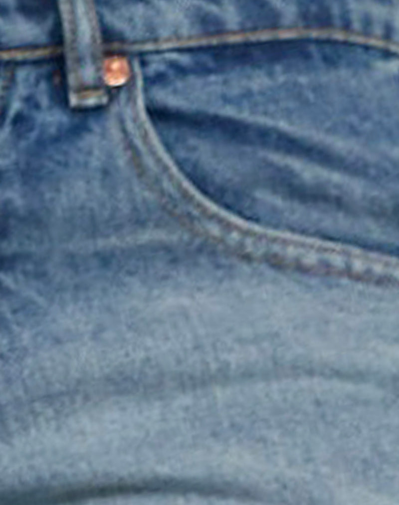 Low Rise Parallel Jeans in Powder Blue-Nico Sky