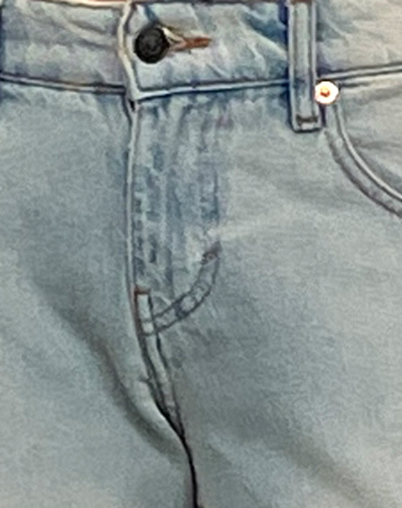 Low Rise Parallel Jeans in Sand Bleach Extreme-Nico Sky