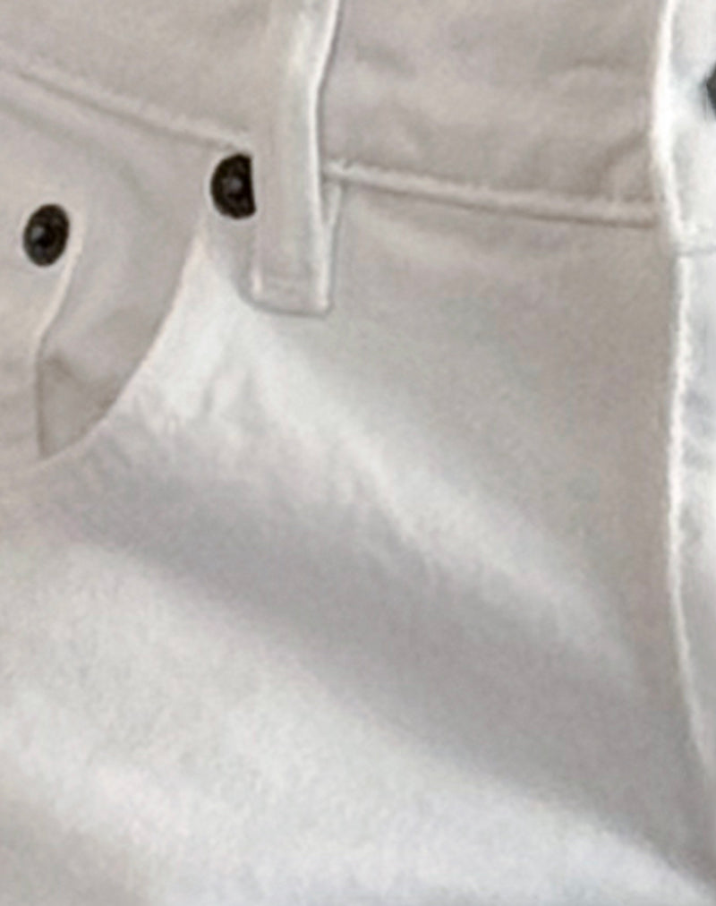 Low Rise Parallel Jeans in True White-Nico Sky