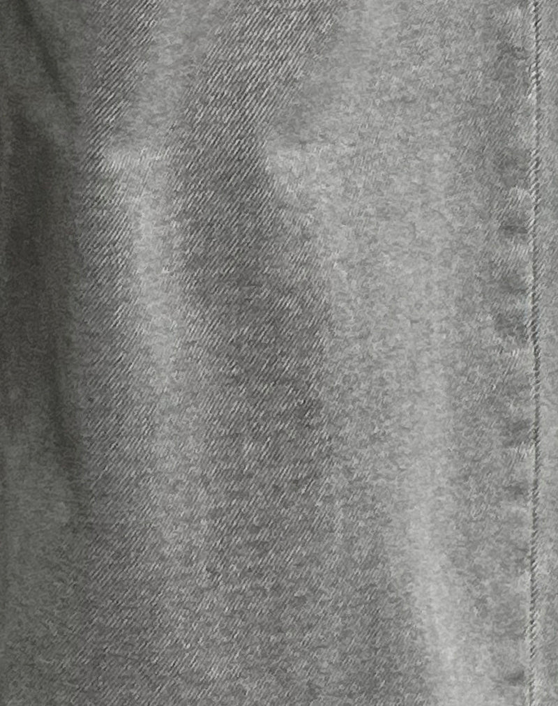 Low Rise Roomy Jeans in Bleach Grey-Nico Sky